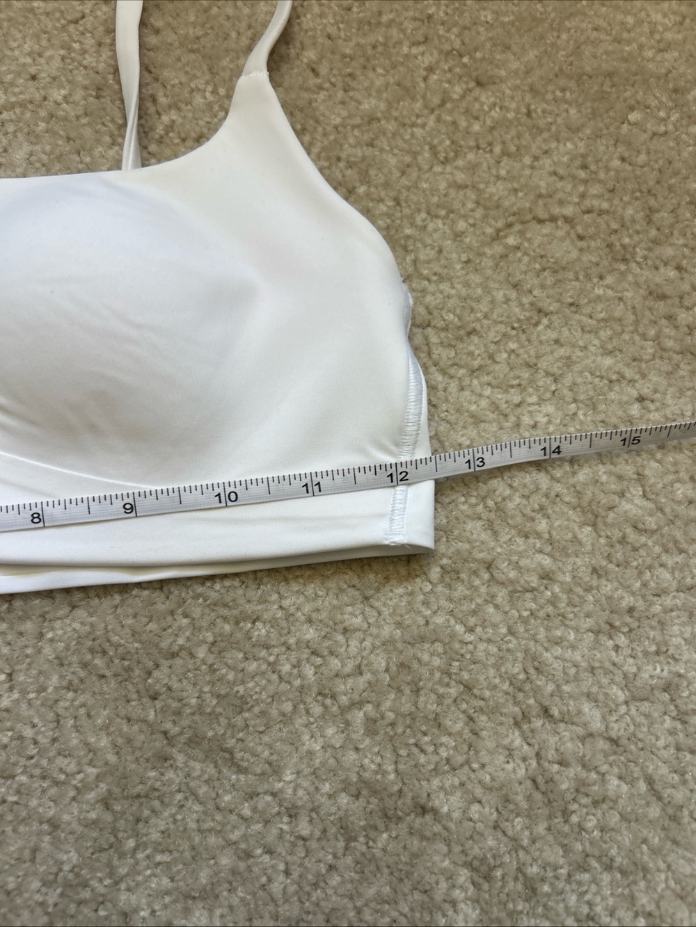1-1 NWT Size 6 lululemon Like a Cloud Spaghetti Strap Bra A/B Cup,Wht - Picture 8 of 10